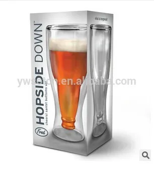 double drinking glass cup beer cup