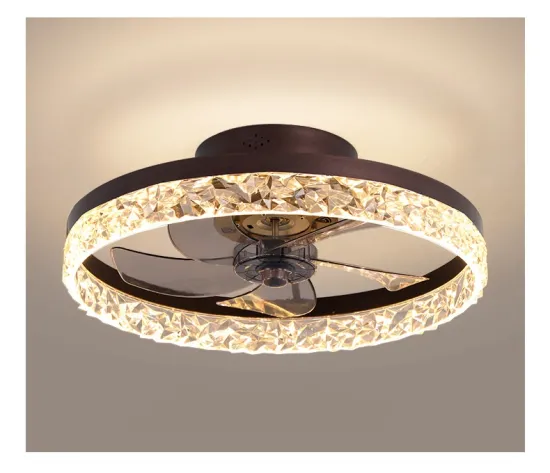 Luxury LED Smart Lighting and Crystal Chandelier Ceiling Fans for Bedroom