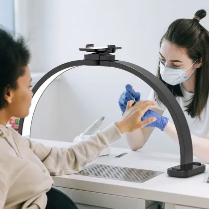 45W Adjustable LED Half Moon Salon Light for Nail Tech