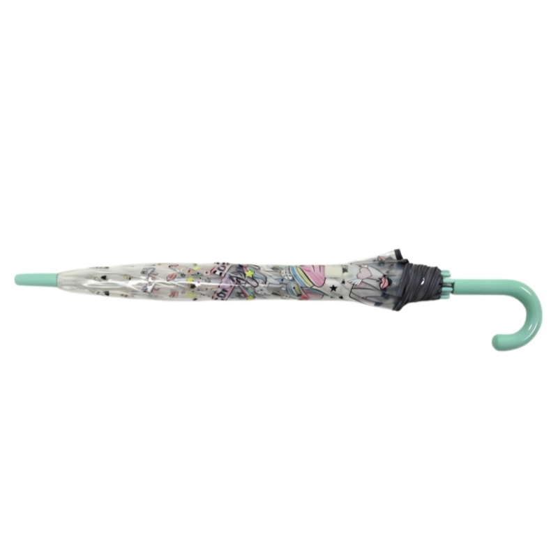 Printed PVC Clear Straight Umbrella