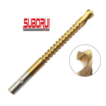 6pcs HSS التيتانيوم المغلفة المغلفة بتات الحفر المغطاة بحفر المعادن والخشب