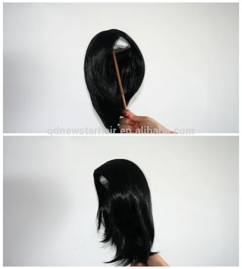 China Cheap Price Black Color Fake Hair BJD Doll Wigs