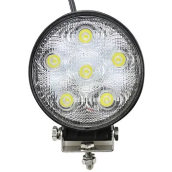 18W Round LED Car Work Light with LED Spotlight Bulbs for Jeep/Truck/Tractor/Off-road Vehicles