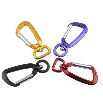 High-Quality 5KN Aluminum Swivel Carabiner Clip for Dog Leashes