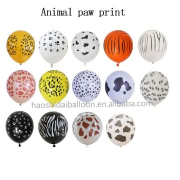 Balloon Animal Prints 12 ιντσών λατέξ Μπαλόνια: τέλεια διακοσμήσεις πάρτι και προμήθειες για μια εκδήλωση θεματικής εκτύπωσης PAW
