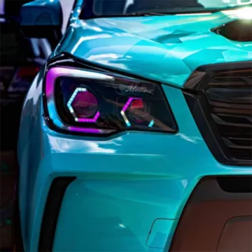 80mm LED Hex Halos for Car Headlights with Bluetooth Controller