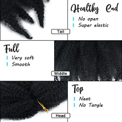 Afro Kinky Marley Braids Dreadlocks Royal Silk 613 Braid Grey Marley Hair Twist Afro Synthetic Braiding Extension locs