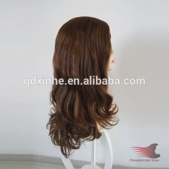 26inch Biglayer Wave Multidirectional part silk top kosher wig sheitels