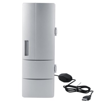 Portable Mini USB Fridge: Perfect for Travel, Car, Office Use - Keeps Drinks & Beer Cold or Warm