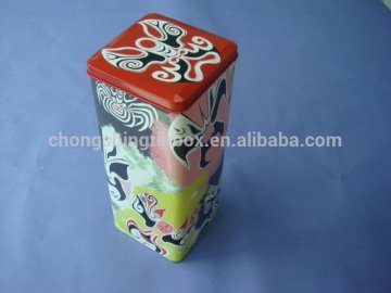 fashion square whisky tin box