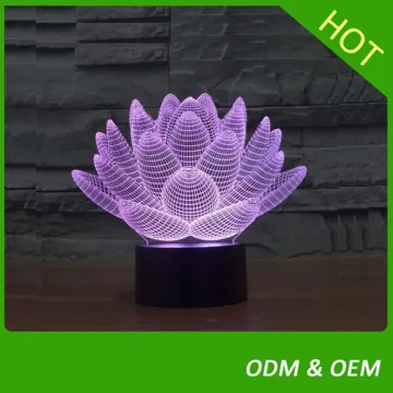 Acrylic 3D LED Night lights 7 Light Colors Table Lamps Children Bedroom Lamp