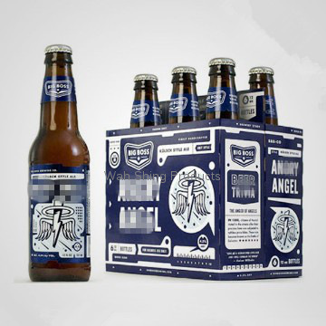 Six bottle pack beer carrier for Australia and Africa market