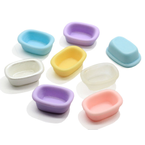 Supply 100pcs Resin Bathtub Beads Charms Packing Box Art Decor Kids Dollhouse Decoration Parts DIY Ornament Store