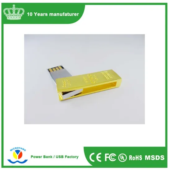fashion mini swivel gold usb stick 16gb 2.0