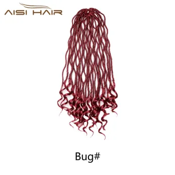 Aisi Hair Crochet Hair Extensions Faux Locs Curly Crochet Braiding Hair Synthetic Ombre Braids for African Americans