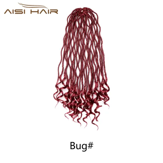 Aisi Hair Crochet Hair Extensions Faux Locs Curly Crochet Braiding Hair Synthetic Ombre Braids for African Americans