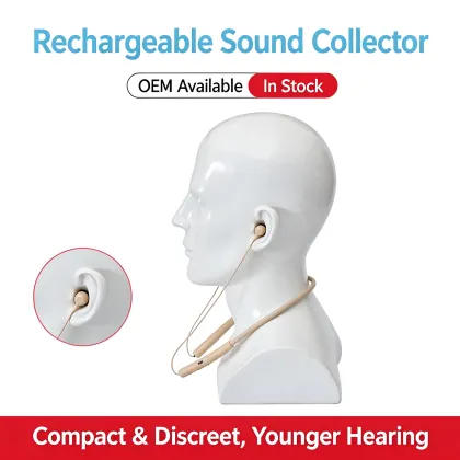 Durable High‑Gain Rechargeable Neck‑hanging Hearing Aids