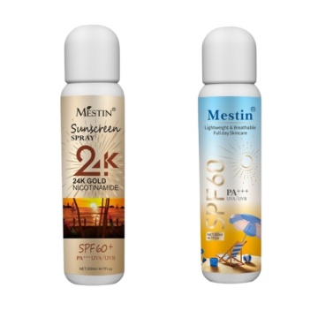 Marque-laboratoire personnalisée en gros Mestin Eco Zinc Suncreen SPF 50 Spray de crème solaire imperméable