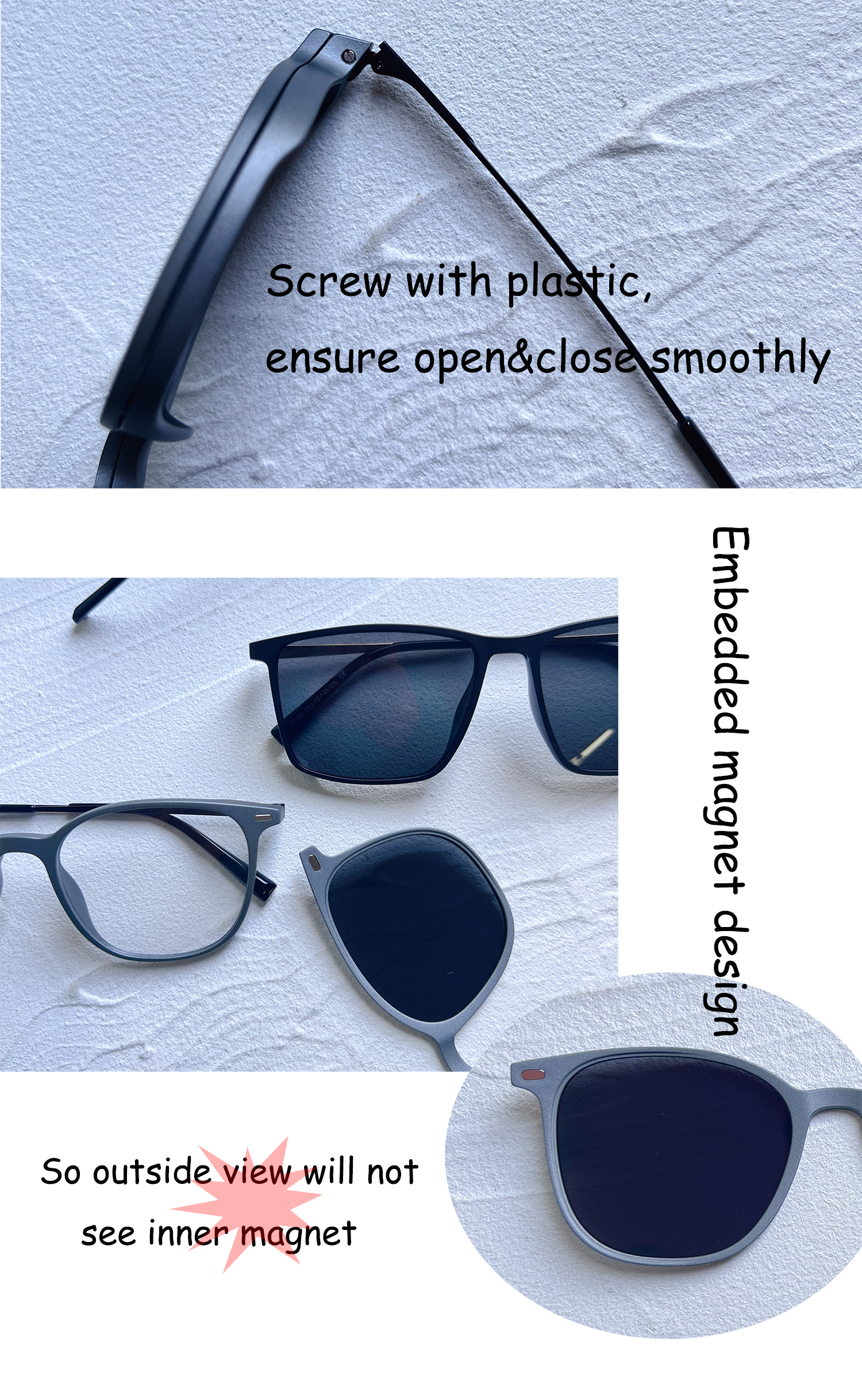 metal clip on sunglasses