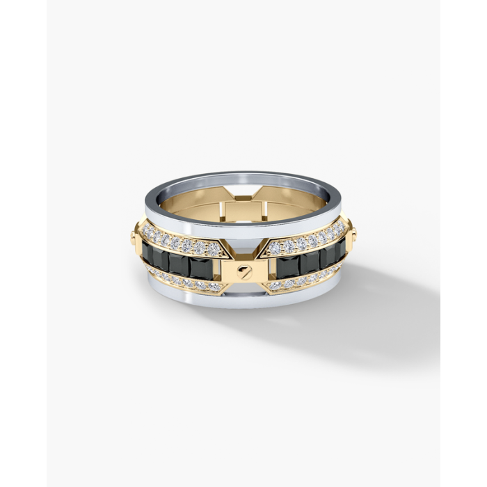 Premium 18k two-tone lab-grown men's singsing