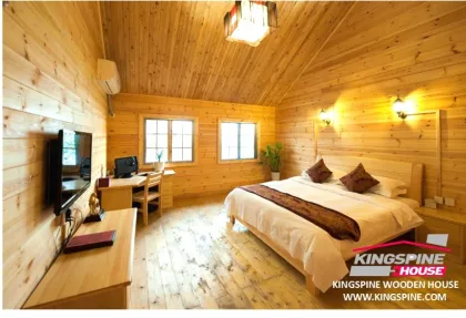 Prefabricated 2-floor 3-bedroom Wooden House Log House