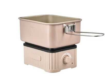 100-240V Portable Electric Travel Cooker for Global Voltage Compatibility