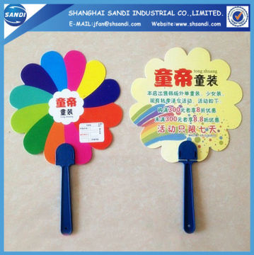 hand held fans in plastic