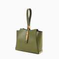 Vegetable Tanned Top Grain Leather Trapeze Handbag