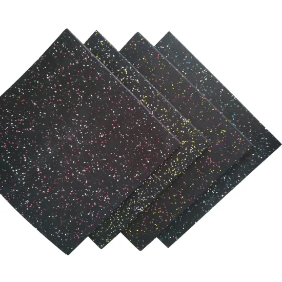 Professional Black Shock Absorbing Floor Mats: Heat Resistant & Anti-Slip Rubber Flooring