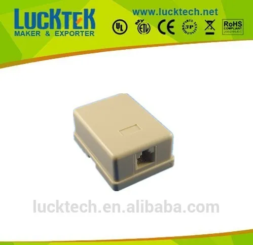 RJ11 wall outlet surface mount box