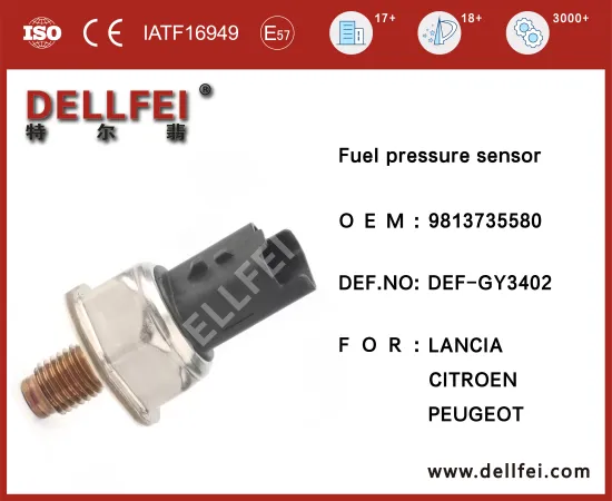 High Quality Diesel Fuel Rail Pressure Sensor 9813735580 for CITROEN,PEUGEOT,LANCIA