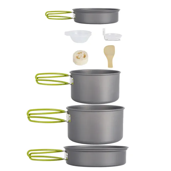 Camping Cookware Set Outdoor Cooking equipment camping cookware Teapot Kettle