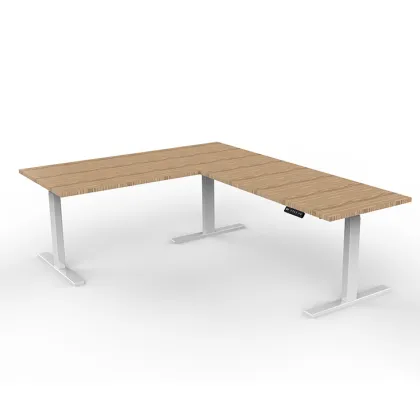 Custom Tall Corner Computer Sit Stand Height Desk