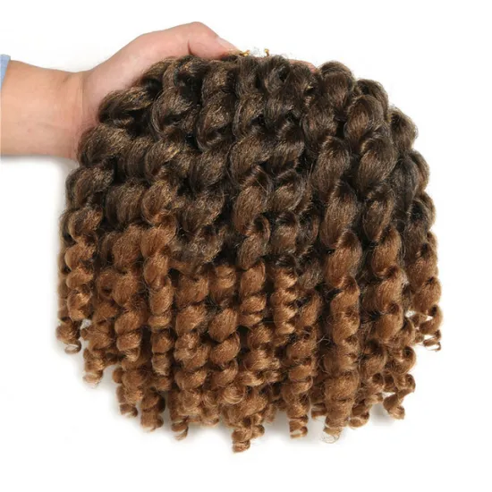 Factory Price Synthetic Hair Twist Braids Marley Afro Bounce Twist Model Jumpy Wand Curl  Crochet Braid