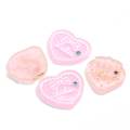 Kawaii roze hart met strik strass plat hars bedels voor strikken DIY scrapbooking telefoon decor