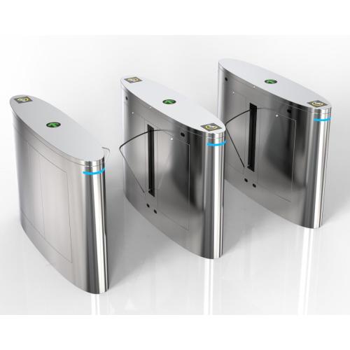 Double Core Flap Turnstile Gate Flap Barrier Gate For Office Building Supplier