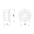 Хороший SS304 DIN6923 HEX Flange Nut