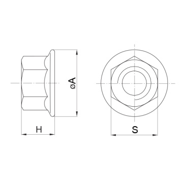 Хороший SS304 DIN6923 HEX Flange Nut