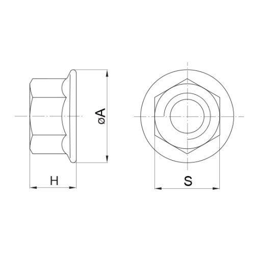 Buena ss304 din6923 brida hexadecimal