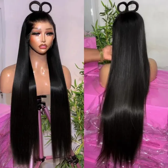 High-Density Cuticle-Aligned HD Lace Front Wig with 13x4 Transparent Full Lace Front