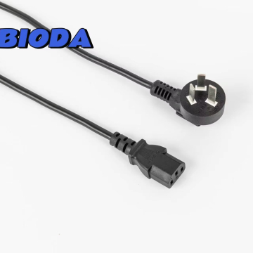 European VED Plug Power Cord with Table Socket, 3-core2 Outlets: Chinese Factory Product - BIODA PSB-10