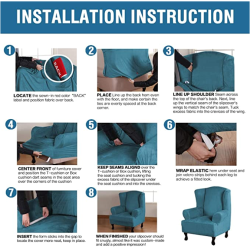 Chair Cover for Living Room Armchair