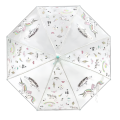 Parapluie transparent à imprimé floral sur l'ensemble
