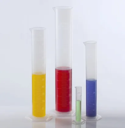 Borosilicate Glass Measuring Cylinder with Hexagonal Base