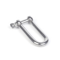 Stainless steel extended D-shaped shackle