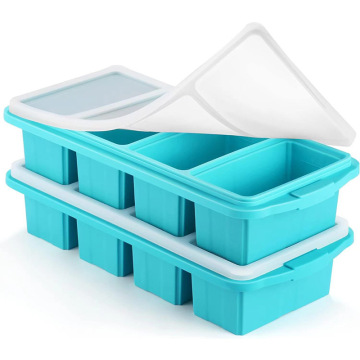 Silicone Freezer Trays with Lids for Food Storage