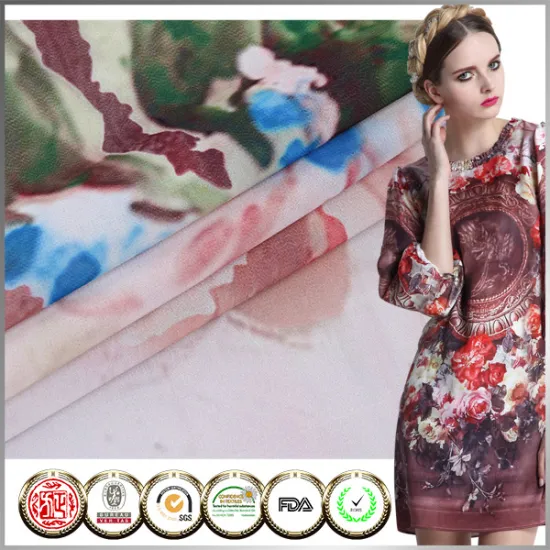 Oeko-Tex Standard 100 Printing Dress chiffon fabric with printed