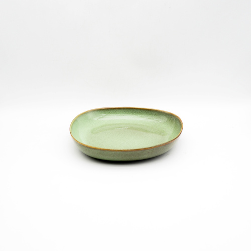 Оптовая нерегулярная форма глазурь керамический фруктовый салат миска
