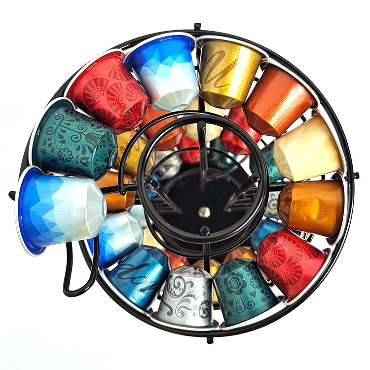 Revolving Spiral 5-Layer Coffee Pod Holder Rack