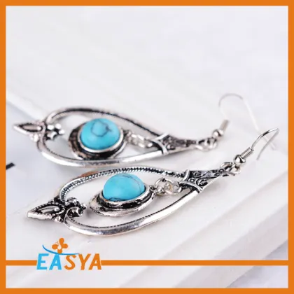 High Quality Turquoise Alloy Chandelier Earrings Jewelry
